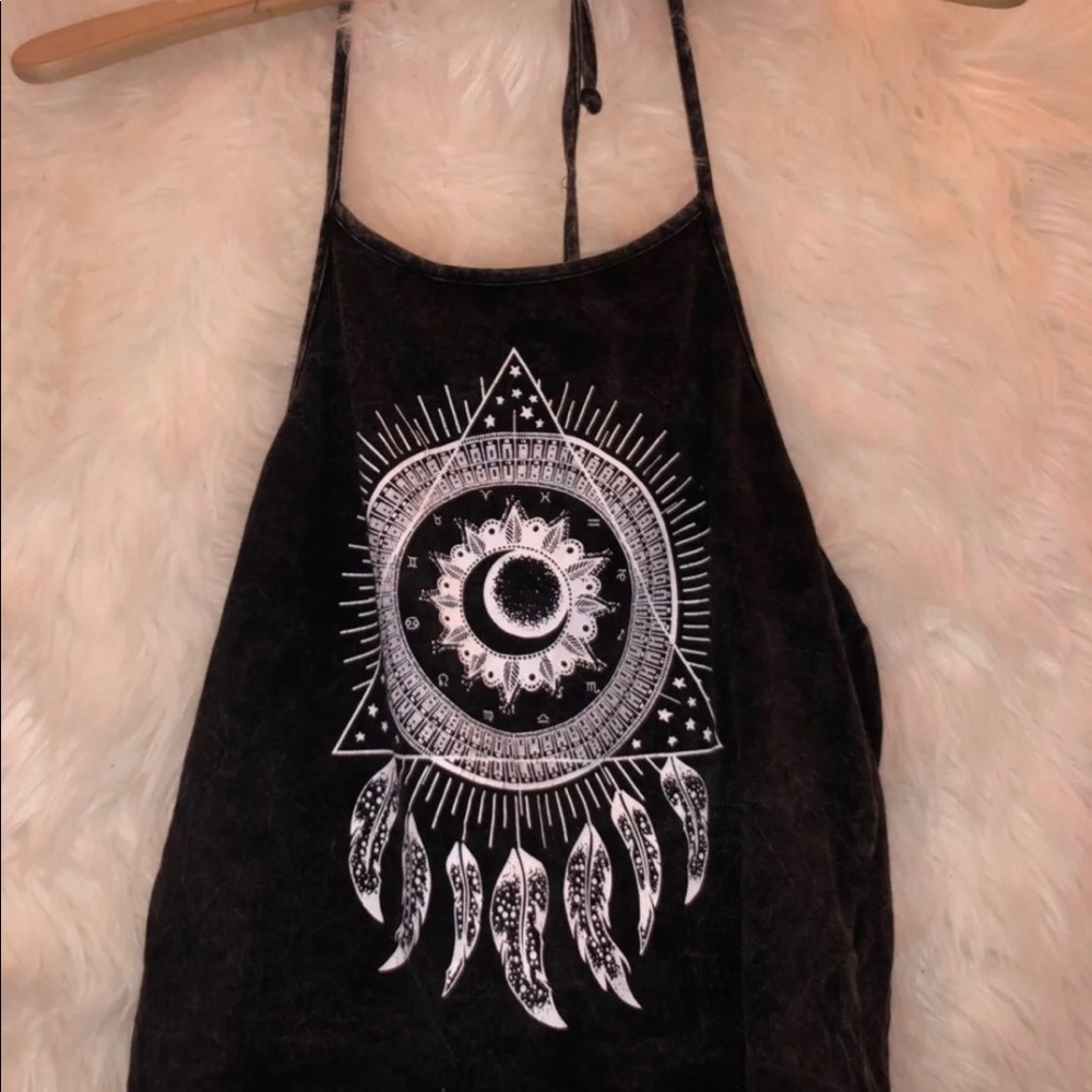 Open back tank top